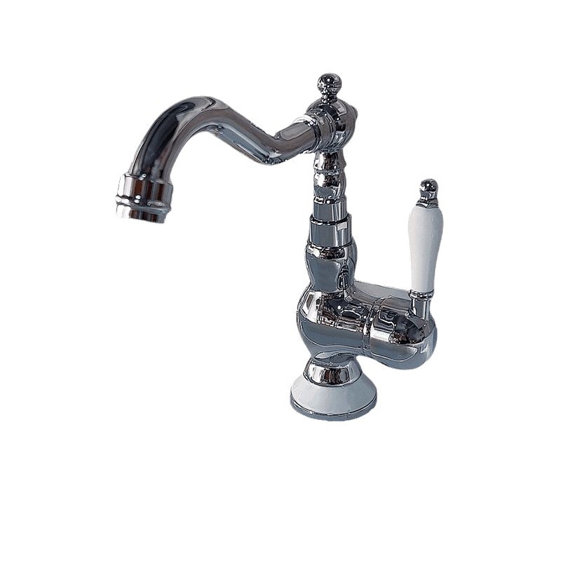 Grifos retro franceses de latón lavabo lavabo grifo de baño clásico mango de cerámica de oro cabeza de agua caliente y fría