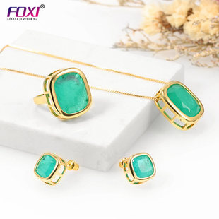 Foxi new cross-border jewelry personality simple temperament necklace women ins fashion jewelry bracelet set pendant