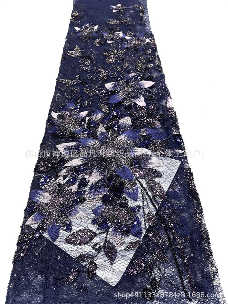 Dayuan Duo flor tridimensional industria pesada clavos hilo de malla cena de cumpleaños celebridad espectáculo alfombra roja alta tela de vestido
