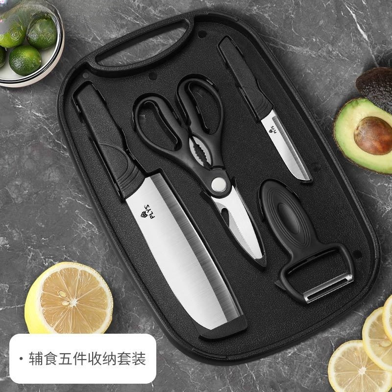Cuchillos de alimentación para bebés cuchillos de platos cuchillos dormitorio picnic cubiertos de fruta herramientas de alimentación para bebés conjunto completo image 9