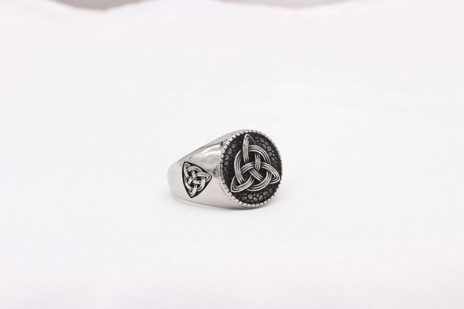 Titanium Steel Material Retro Classic Style Geometric Titanium Steel Men's Rings