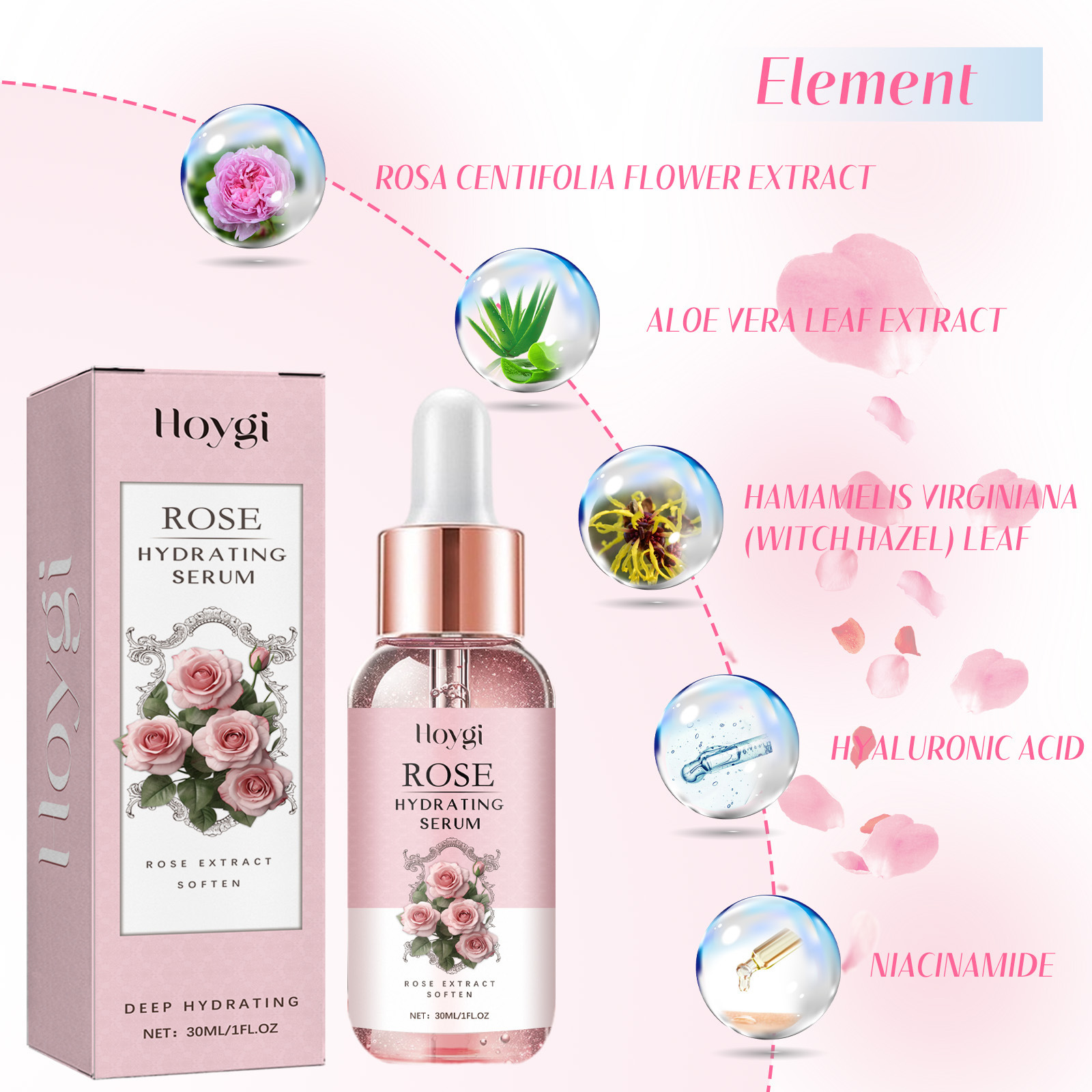 Hoygi Rose Moisturizing Essence Ingredients