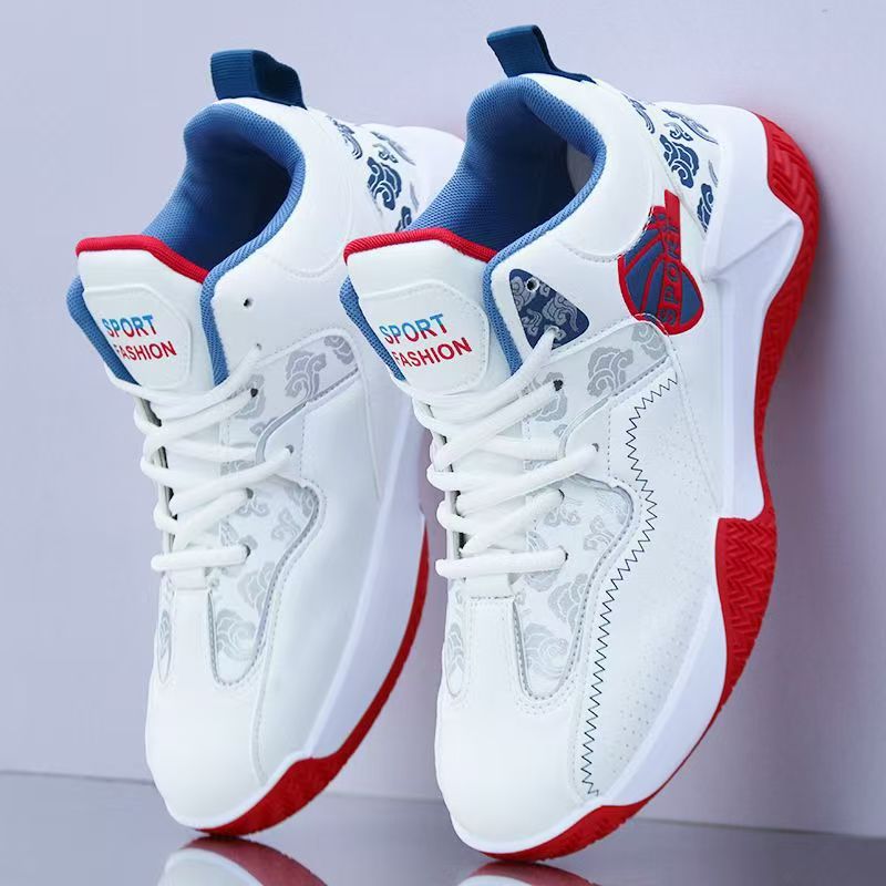 남자 캐주얼 신발 농구 신발 남자 신발 방수 가을 새 가죽 하이 탑 운동화 착용 방지 미끄럼 방지 학생용 신발