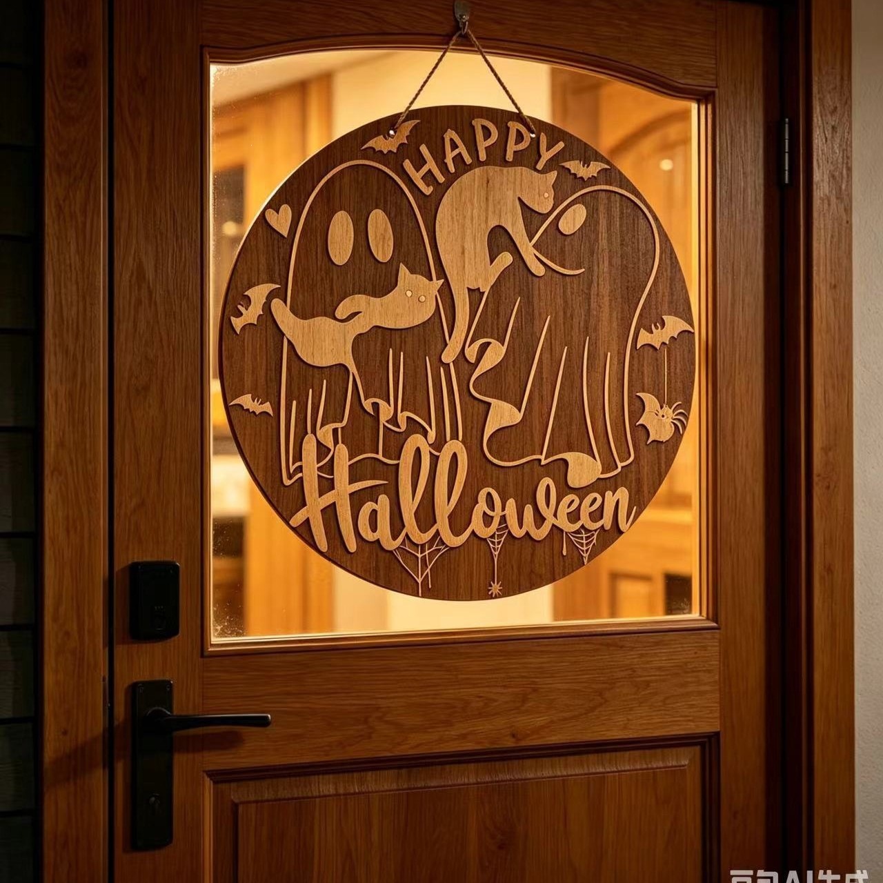Colgante transfronterizo madera nueva atmósfera de fiesta de Halloween decoración del hogar patio decoración del vestíbulo lista de fabricantes de lote