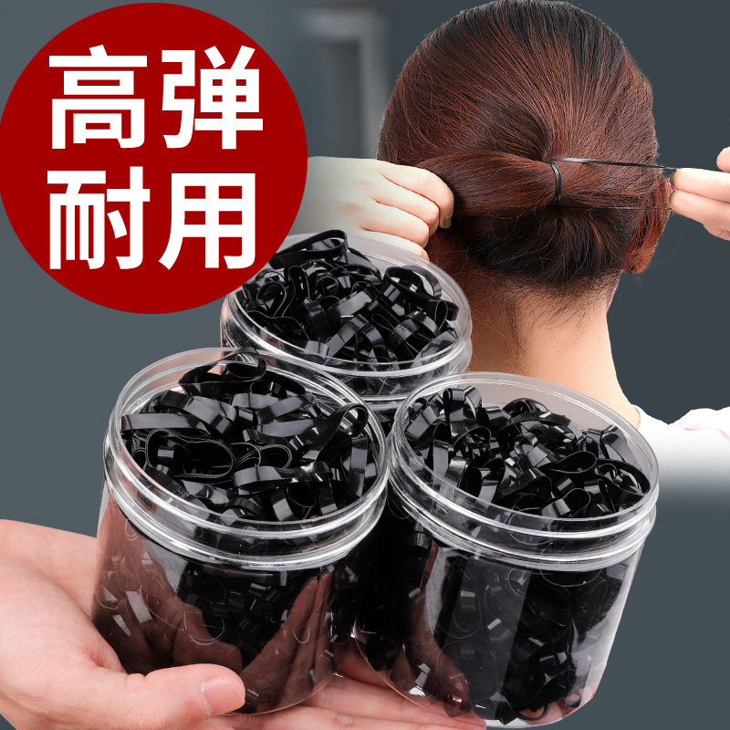 春の使い捨て太くて黒い皮の筋の高弾力の髪の縄の女性のゴムの輪のシュシュの成人の子供の皮のカバーのアクセサリの頭飾り|undefined