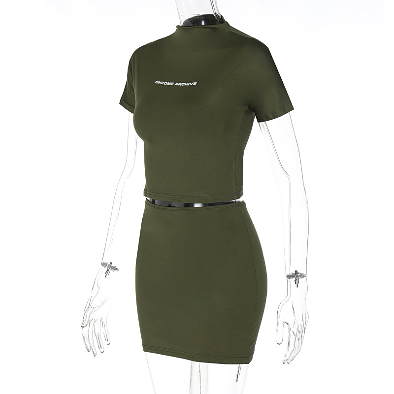 Completo gonna donna con top girocollo e gonna aderente_voghion.com