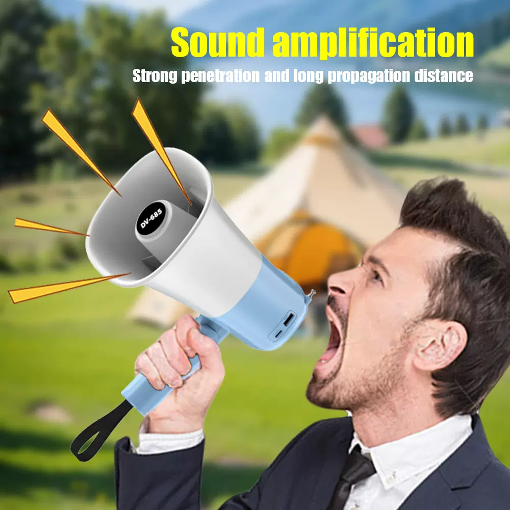 外贸录音喇叭地摊叫卖器手持折叠插卡宣传蓝牙扩音器多功能喊话器