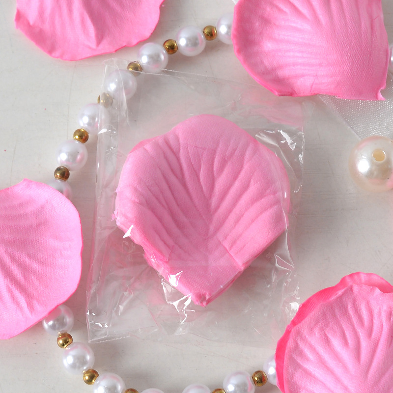Simulación de pétalos de rosas dulces 100 piezas de tela no tejida propuesta de matrimonio de la atmósfera de cumpleaños esparcida a mano