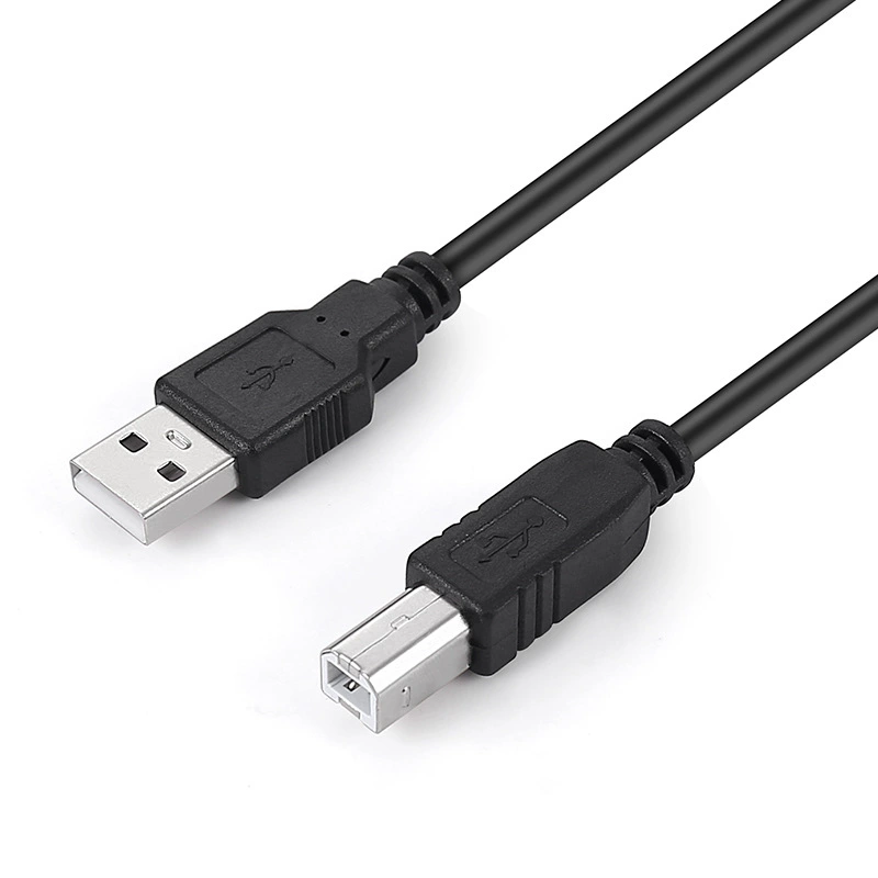 Кабель для USB-принтера, чёрный, квадратный разъём USB, длина 1.5 м / 3 м / 5 м, кабель данных для принтера