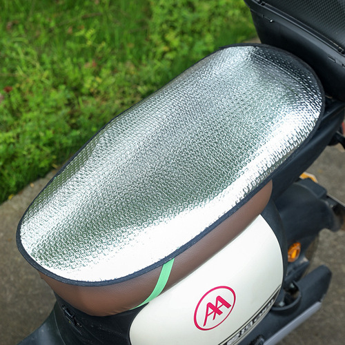 Summer Motorcycle Seat Cushion Bubble Anti-Scald Pad Electric Bicycle Sunshade Pad Reflective Insulating Pad Aluminum Foil Sunshade Waterproof Cover