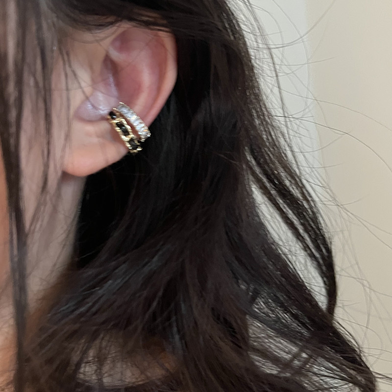 1 Piece Quantity Holiday, Daily Occasion Copper Material 1 Piece Simple Style Commute C Shape Plating Inlay Copper Zircon Ear Cuffs
