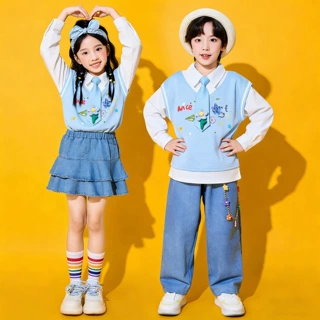 小学生运动会开幕式班服儿童啦啦队秋演出服元旦学院风合唱表演服