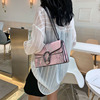 Chain, fashionable elite bag one shoulder, autumn, trend of season