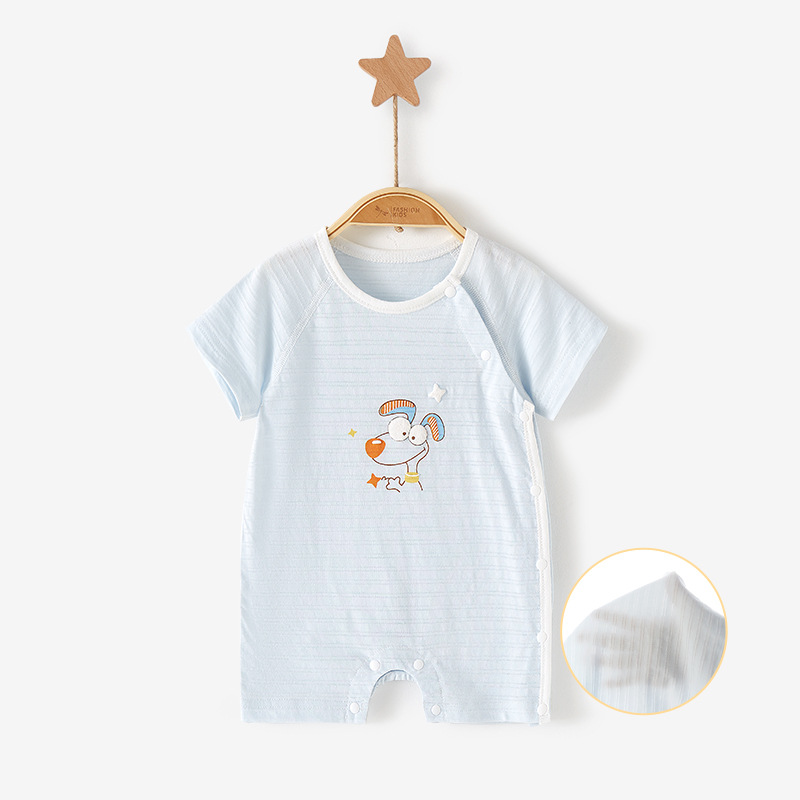 Mono para bebé, pelele fino de verano, pijama de manga corta para niños pequeños, ropa para recién nacidos, ropa para gatear, ropa de verano para niños y niñas.