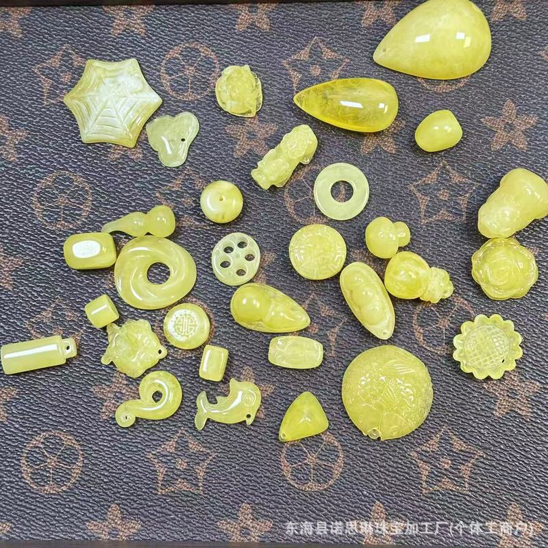 Second-Generation Beeswax Accessories Lotus Root Slices Gourd Ruyi Loose Beads DIY Bracelet Necklace Toy Loose Beads Accessories Wholesale
