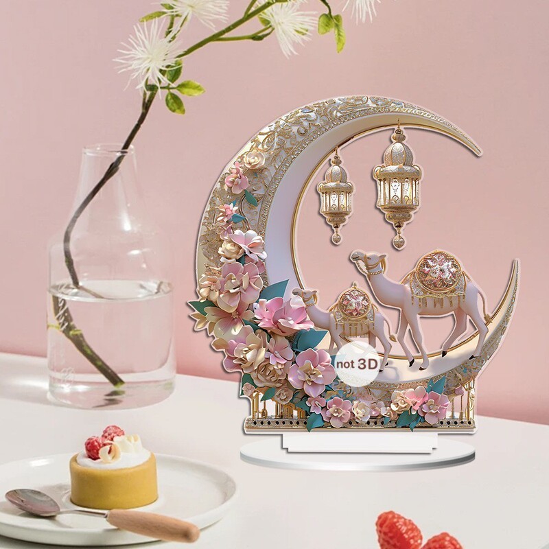 New Cross-Border Crescent-Shaped Acrylic Desktop Decorative Bookshelf Design Suitable for Home and Office Decoration Books