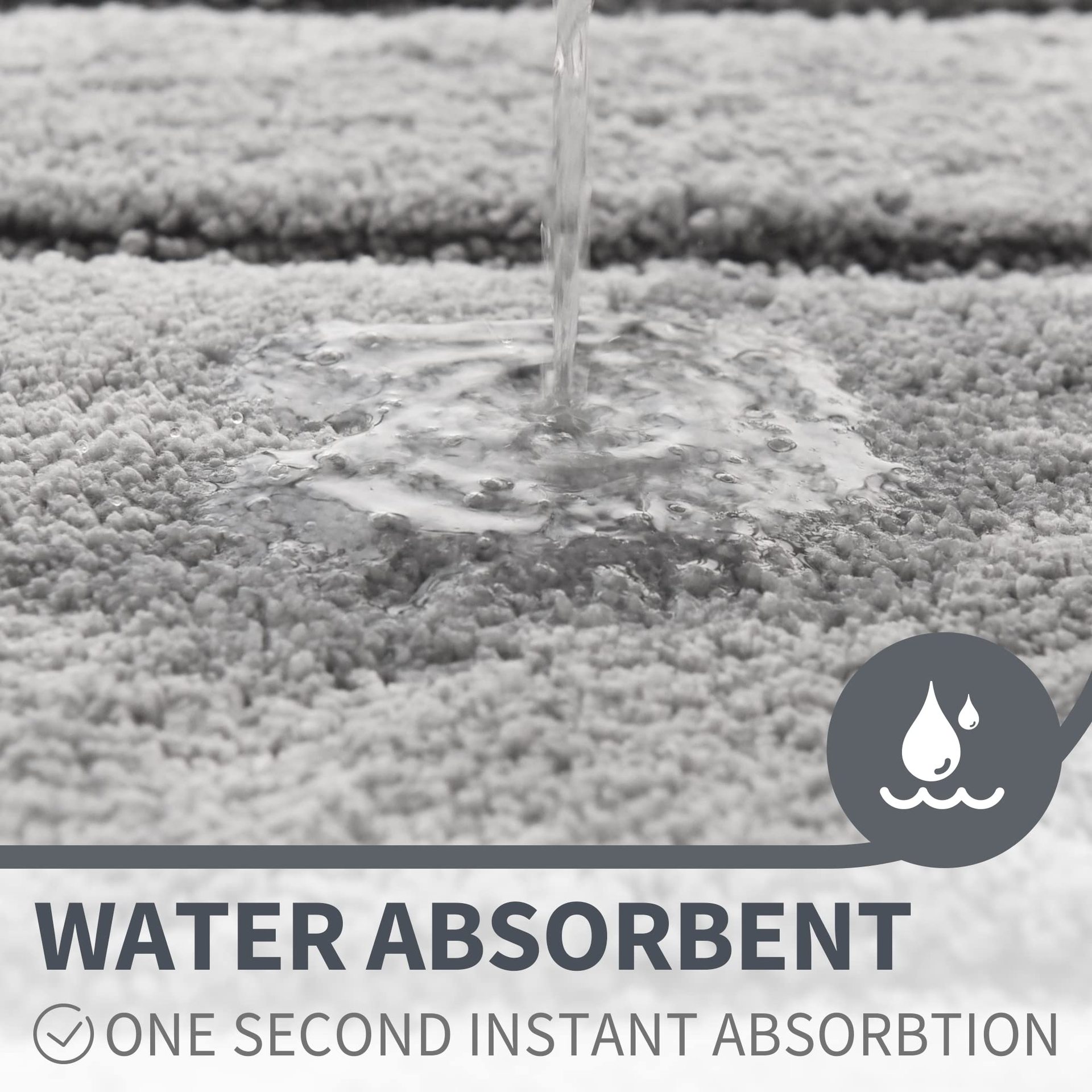 Cojín de absorción de agua transfronteriza flocado grueso lavable con máquina cojín de piso cojín antideslizante cojín de puerta alfombra doméstica