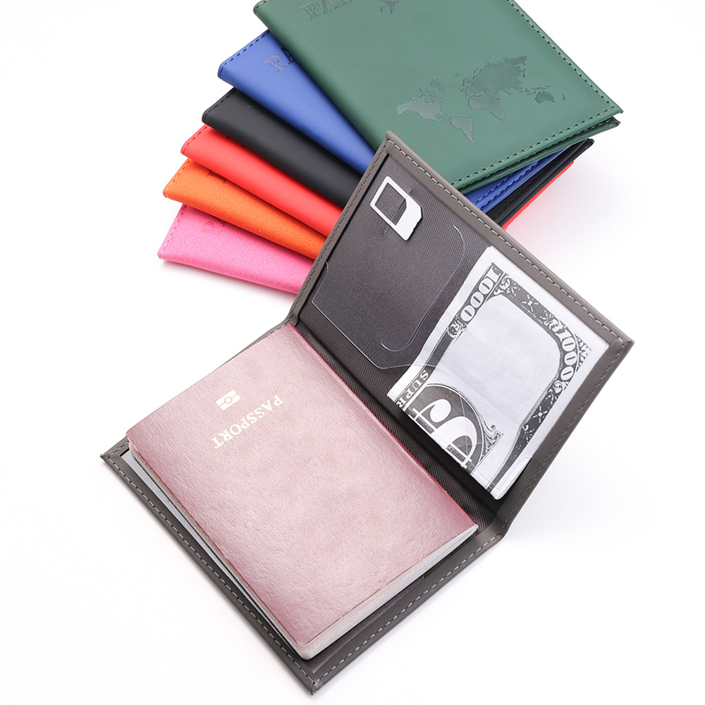 Unisex Solid Color Pu Leather Open Card Holders display picture 2
