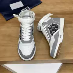 Men's Casual High-Top Shoes, 1:1 Original Tags & Box, European Version, Classic D-Brand Street Style, Rubber Sole, Lightweight