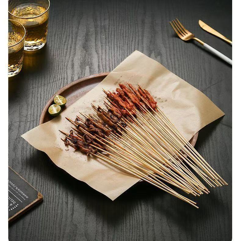 Naturfarbene quadratische Grillpapierkissen Backpapier Fettabsorbierpapier Backblechpapier Lebensmitttelunterlage Papier kommerzieller Ofen Frittieröl-Trennpapier