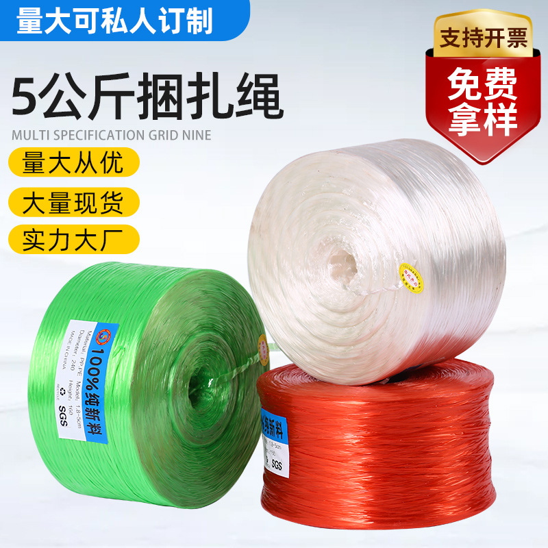 尼龙绳卡扣带捆绑绳编制塑料扁带打草绳编织袋带捆扎扎口绳包装带