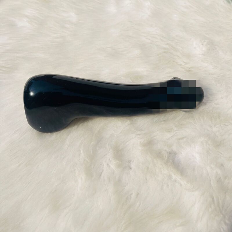 天然水晶黑曜石水晶按摩棒摆件 图 6