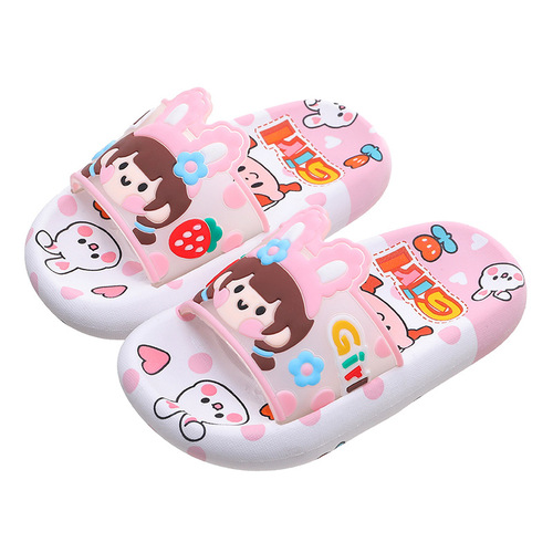 Children's Slippers Summer Cartoon Cute Indoor Silent Bathroom Boy Soft Sole Bathing Baby Girl Anti-Slip Cool Slippers
