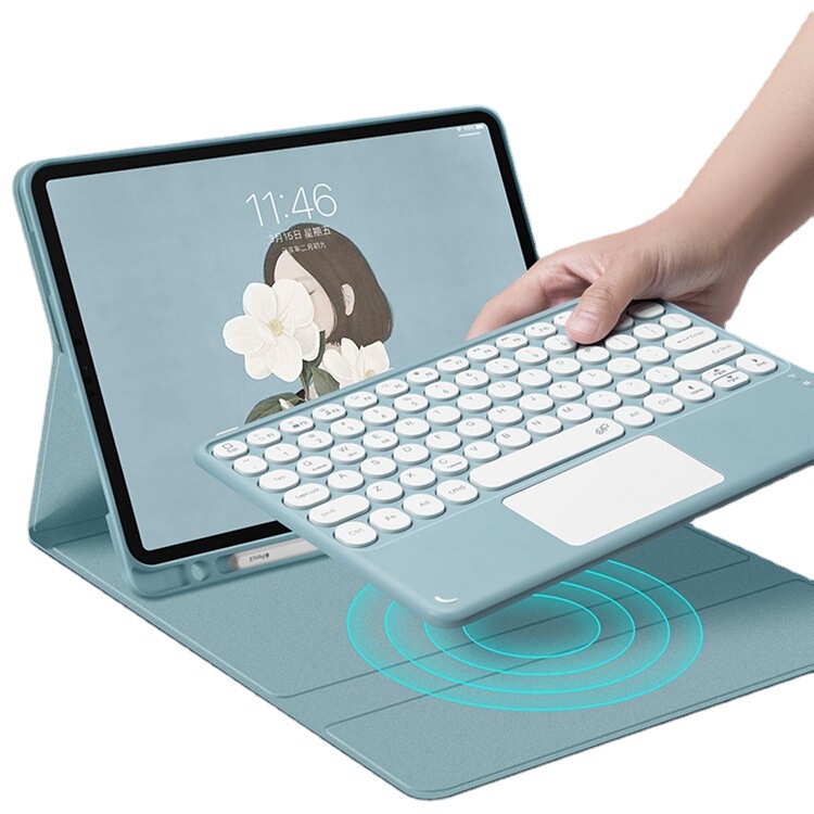 Suitable for Ipad10 Bluetooth Keyboard 10.2 Inch 9Th Generation Apple Air6 Tablet Protective Cover A16 Magnetic Keyboard