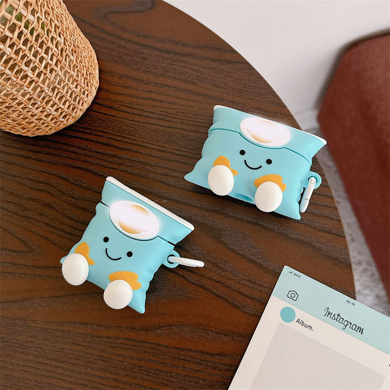 趣味薯片表情适用airpods4代保护套苹果2代3代pro2蓝牙耳机硅胶壳|undefined
