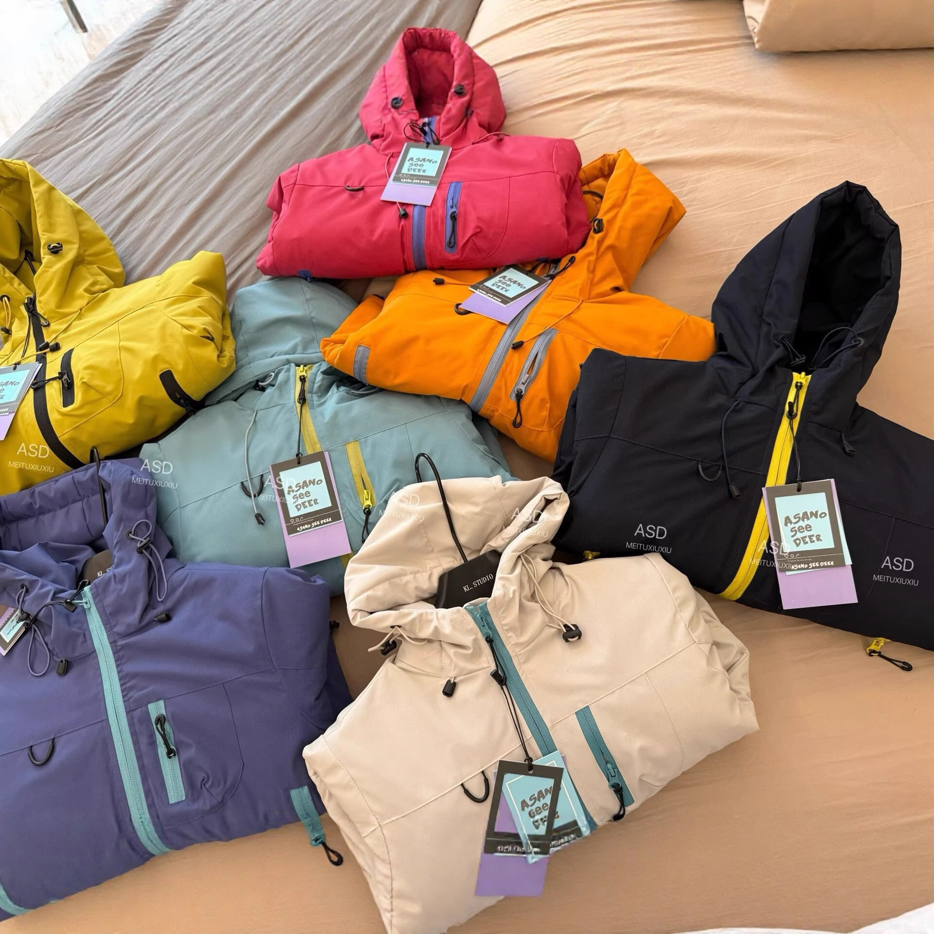 111011 【中大童连帽开衫拉链保暖棉服】儿童冲锋衣 童装一件代发