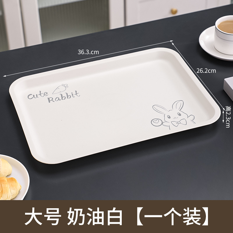 bandeja de plástico rectangular doméstica de cocina bandeja de té de refresco de frutas bandeja de té de almacenamiento simple anti-caída bandeja de barbacoa anti-sucia