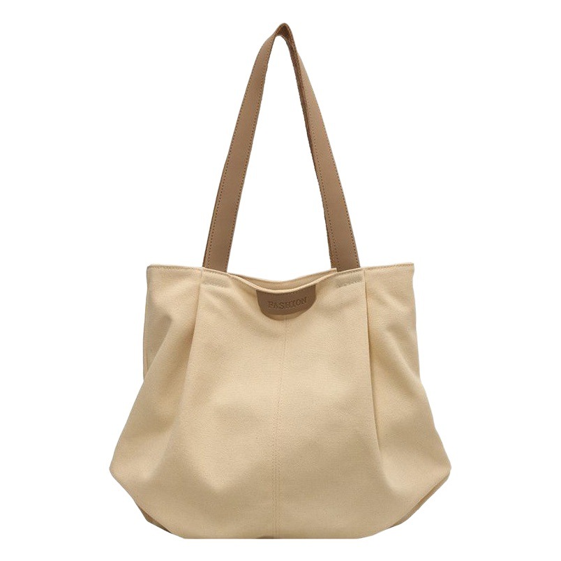Large Capacity canvas bag for women 2023 autumn and winter fashion casual shoulder handbag student class commuter tote bag