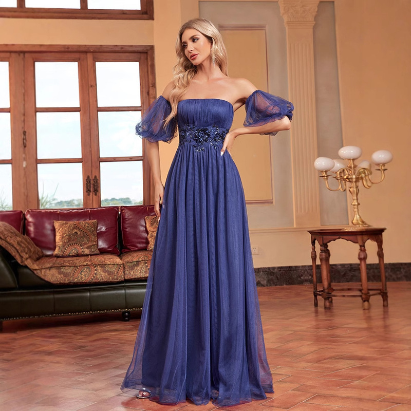 2026 New European and American Style Strapless Fashion Long Trendy Elegant Ball Gown Evening Dress Fashion Party Dress
