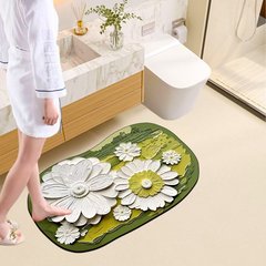 Silicon Dioxide-based Bathroom Absorbent Mat, Stain-resistant and Anti-slip Entrance Door Mat, Fresh and Clean Toilet Foot Mat