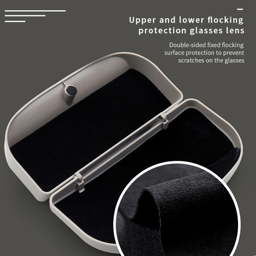 2078#车载眼镜盒车用眼镜夹磁吸开合car glasses case跨境热卖