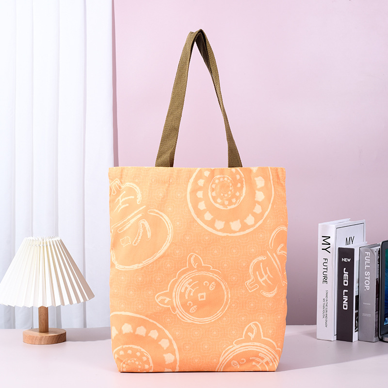 简约清新手提帆布包大容量购物单肩帆布袋批发广告宣传手提袋子