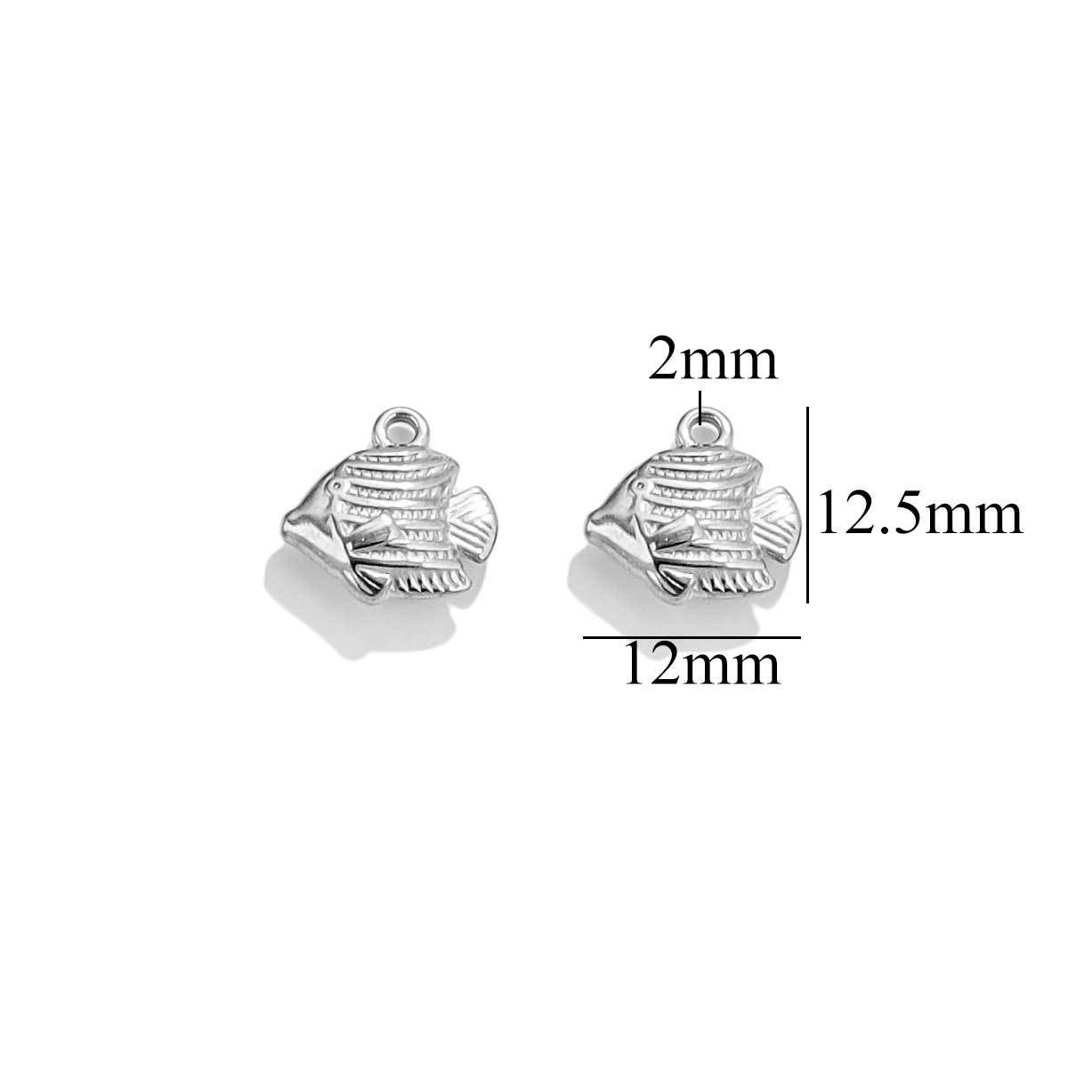 Accesorios de joyería de bricolaje colgante de la serie océano de acero inoxidable sirena concha mar estrella pulsera collar colgante