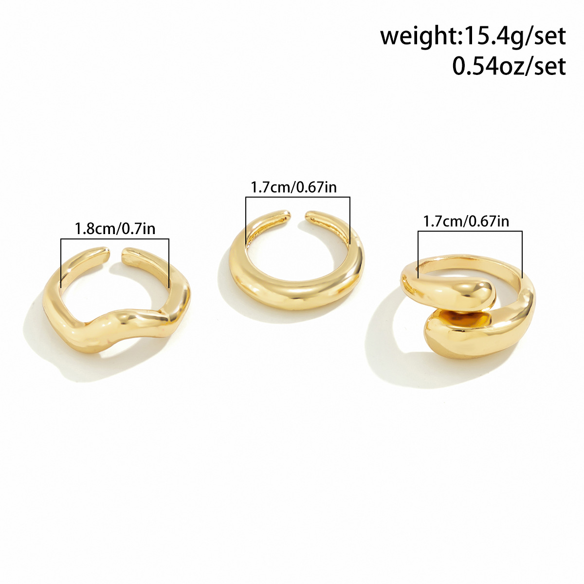 41g Weight Rings Classification 1 Set Quantity Daily Occasion Alloy Material Geometric Pattern Women's Gender Plating Design Punk Style Punk Geometric Alloy Plating Women's Rings 10