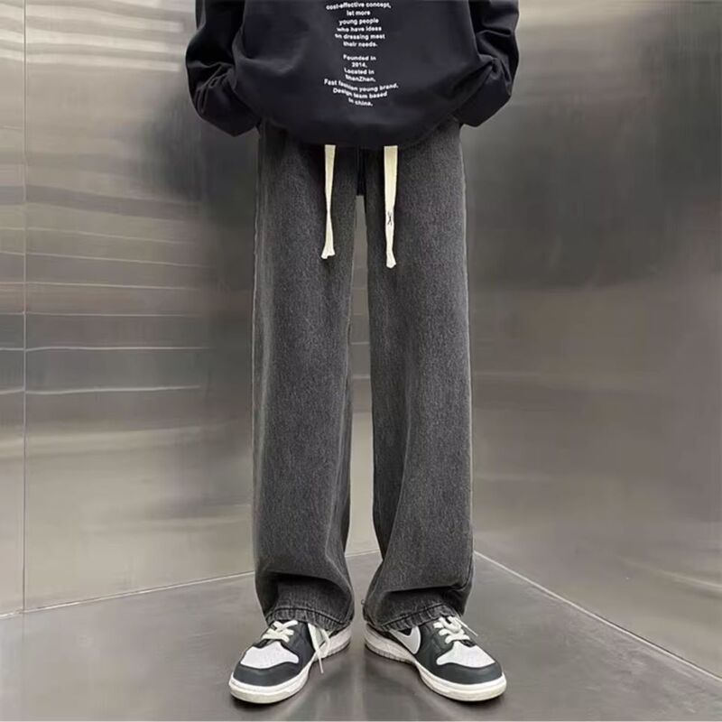Retro Jeans for Men in Spring and Autumn, Straight, Loose, Comfortable, Wide-Legged, American High Street, Versatile Casual Long Pants for Men Retro Jeans for Men in Spring and Autumn, Straight, Loose, Comfortable, Wide-Legged, American High Street, Versatile Casual Long Pants for Men