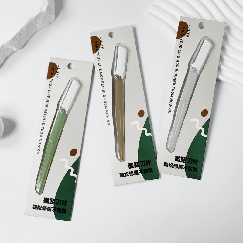 Perfilador y Cortador de Cejas de Acero Inoxidable Portátil para Maquillaje