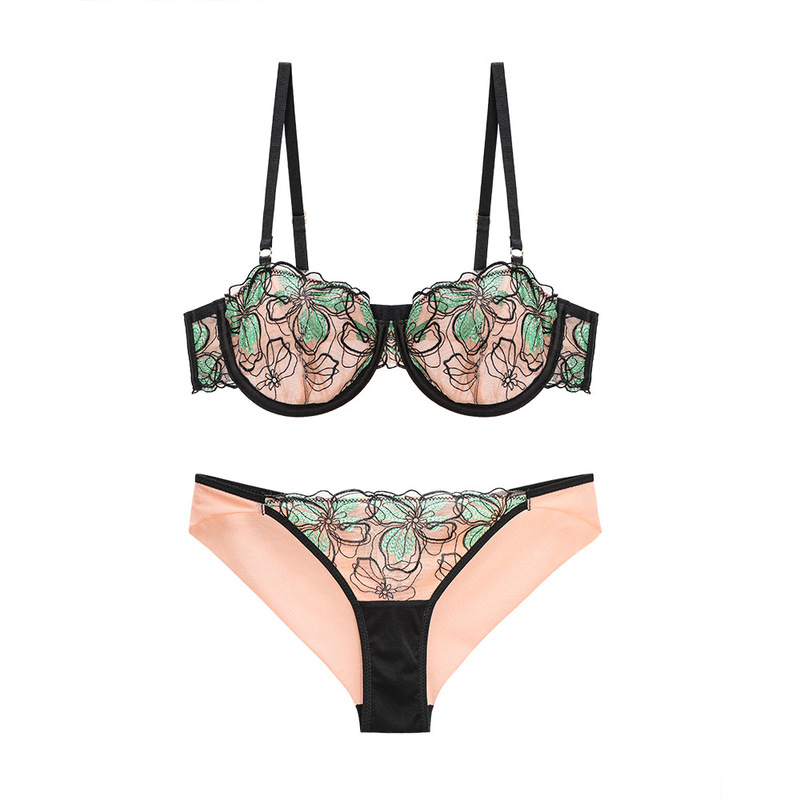 1/2 Cup Balcony Cup Soft, Comfortable, Breathable, Non-See-Through Bra, Panties, Briefs Set, Sexy Intimates 1/2 Cup Balcony Cup Soft, Comfortable, Breathable, Non-See-Through Bra, Panties, Briefs Set, Sexy Intimates