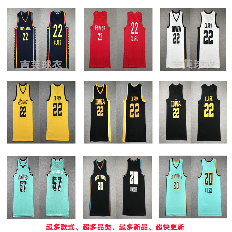 Fever Team #22 Caitlin Clark Iowa Hawkeye New York Liberty #20 Embroidered WNBA Jersey