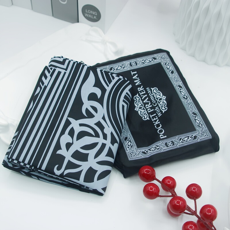 Portable Travel Blanket with Guide Flap Pocket Pants Carpet Prerayer Mat Rug