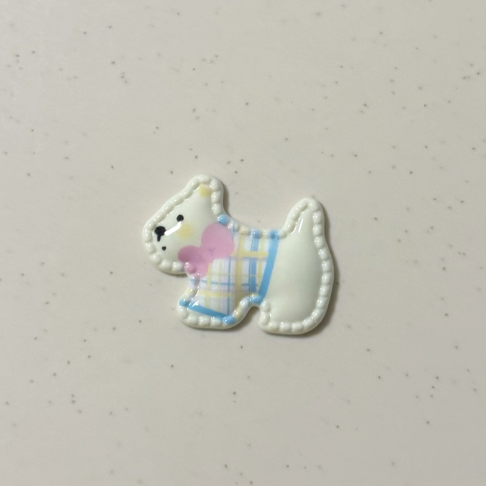 프린트 강아지 [크림 옐로우]