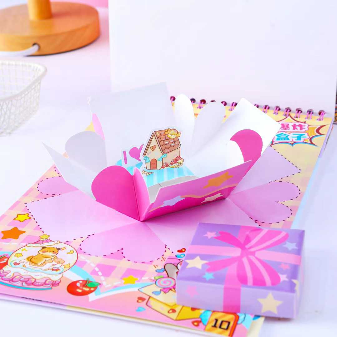 Big book puzzle escena juego pegatinas libro para niños niñas diy juguetes hechos a mano libro tranquilo divertido