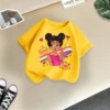 Yellow smiley little girl short sleeves
