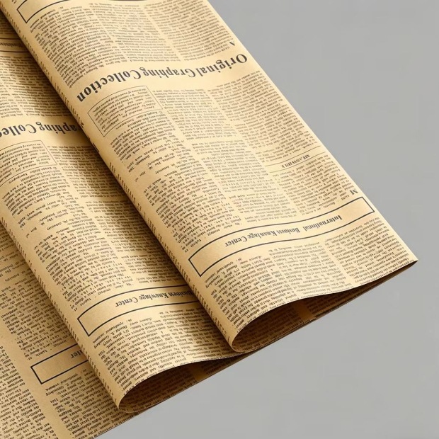 Papel para envolver flores, papel kraft con fondo vintage, papel para envolver regalos, materiales para empaquetar ramos, papel para envolver con diseño de periódico inglés.