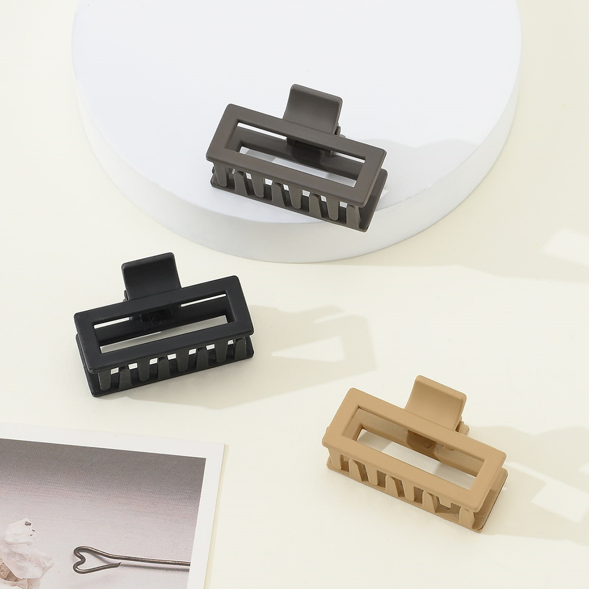 3-piezas pequeño tamaño clip helado mate niña niños mini lindo color horquilla roto pelo tiburón clip transfronterizo