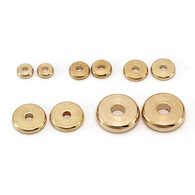 Directo de fábrica latón Xizango espaciador cobre puro espaciador cuentas de color natural junta de latón