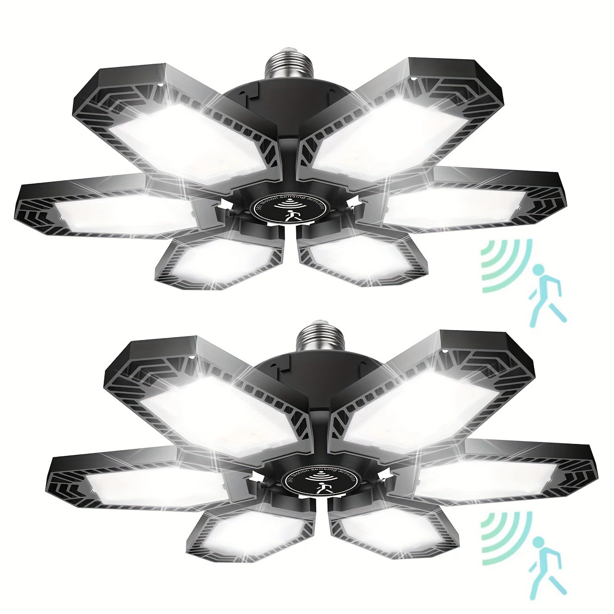 2025 новых кросс-бордерных дропшиппинговых светильников для гаража с датчиком движения, 2 упаковки, суперяркие, кросс-бордерный дропшиппинг.